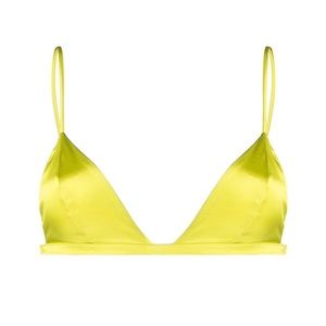 Fleur Du Mal Luxe Triangle Silk Bra